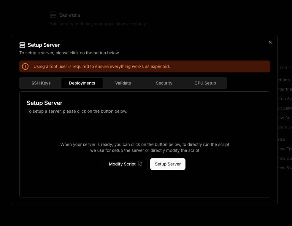 Remote Server Setup
