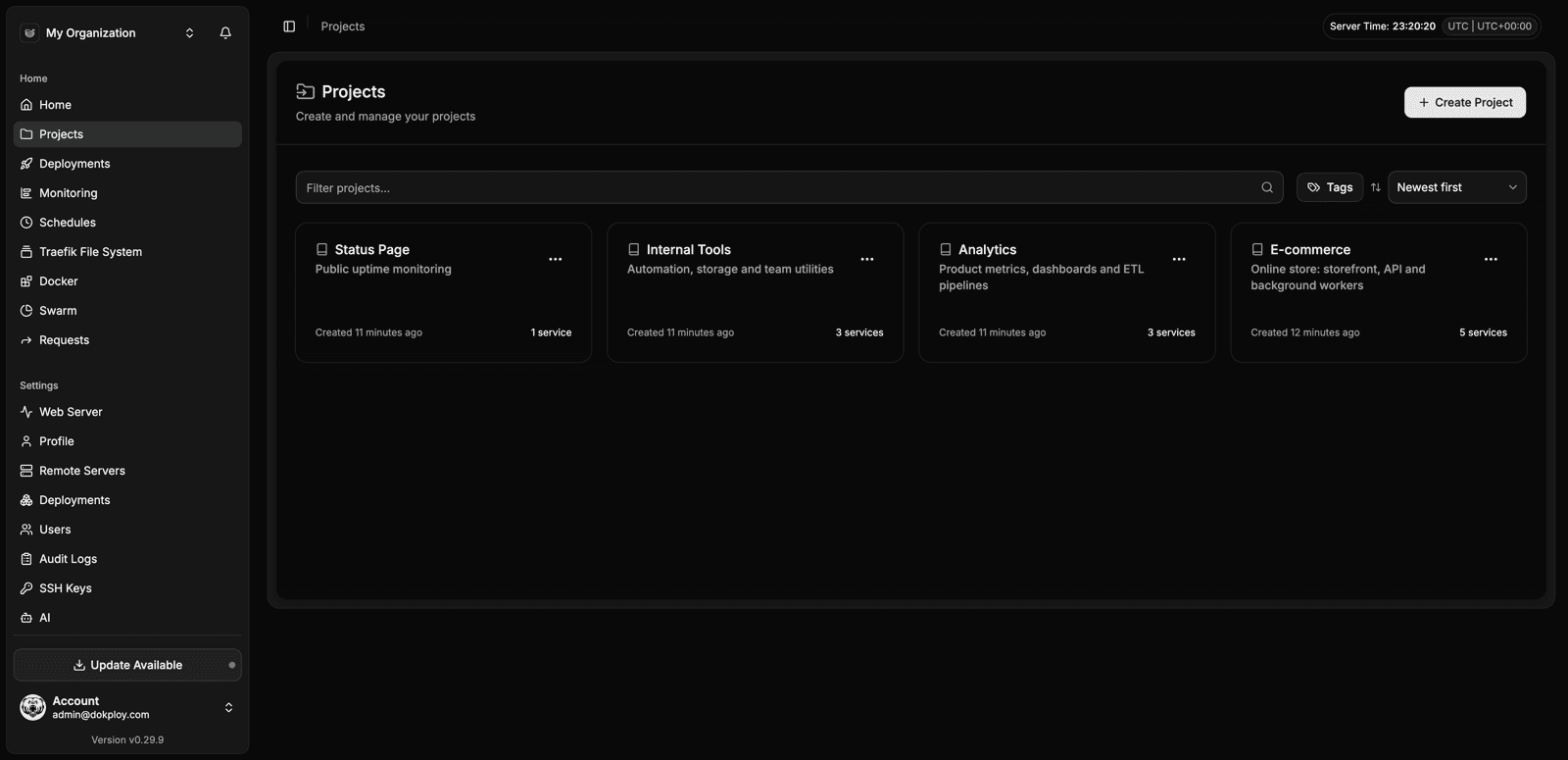 Projects list