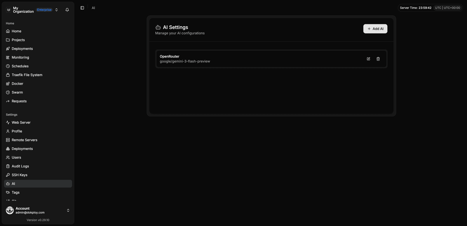 AI settings