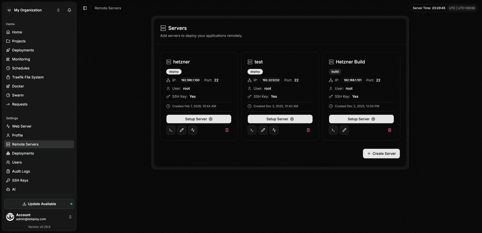 Remote servers